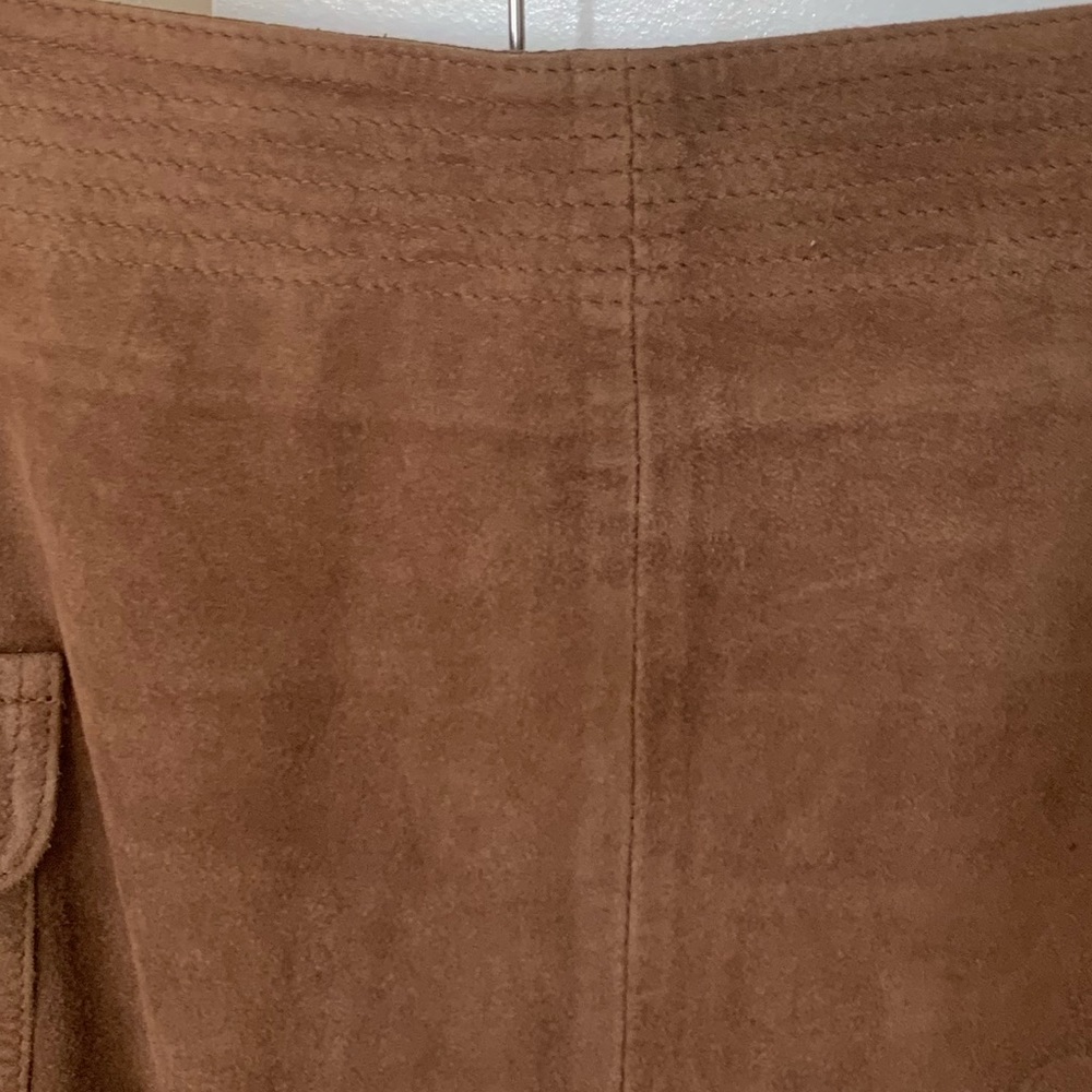 Suede Brown Mini Skirt with side pocket- very similar to Marc Jacobs - Picture 6 of 6